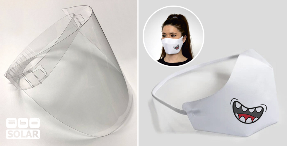 abc SOLAR - Material Prevención: Mascarillas y Viseras faciales